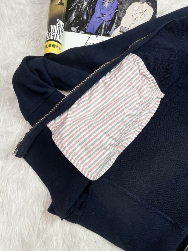 【分期0利率】THOM BROWNE 連帽外套 海軍藍【95成新】 