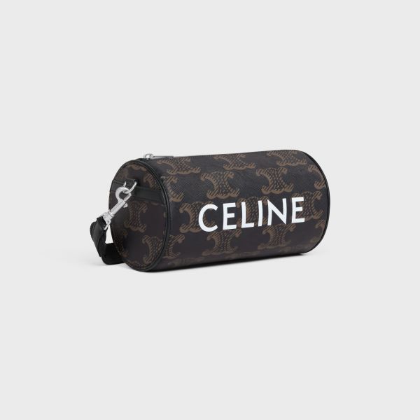 【6期0利率】【現金價】CELINE 字母老花帆布圓筒包 