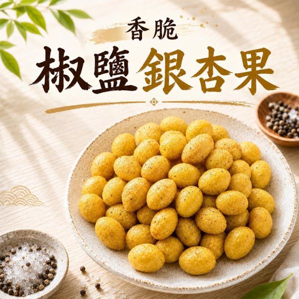 臻御行 香脆椒鹽銀杏果80g 臻御行,香脆椒鹽銀杏果 ,杏果,白果零嘴,椒鹽零食,下酒菜,辦公室零食,團購美食,全素零食,休閒零嘴