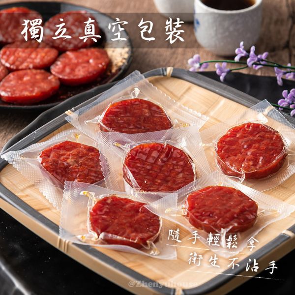 臻御行 蜜汁圓滿豬肉乾125g+蜜汁真空香烤豬肉條150g+杏仁脆紙肉乾-原味70g (贈臻豪邁燙金提袋) 辦公室下午茶,零食,送禮,過年,節慶,團購,冠軍,肉乾,脆紙,
杏仁,美食,伴手禮