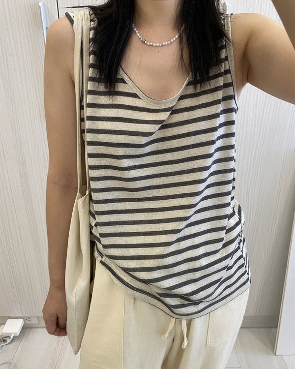 棉麻背心 
