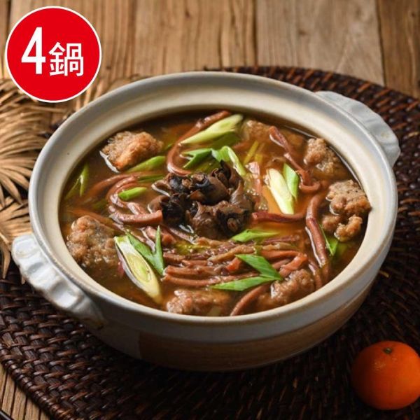 古早味魷魚螺肉蒜4袋(1000g(固形物295g)/袋) 古早味 魷魚螺肉蒜 鍋物 酒家菜 蔣哥