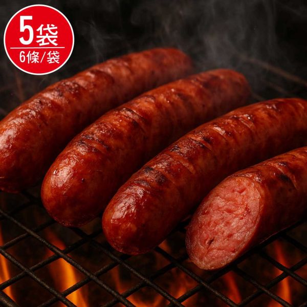 馬祖紅糟香腸5袋(6條/袋)(共30條) 三食六島 馬祖 馬祖美食 紅糟 紅麴 香腸