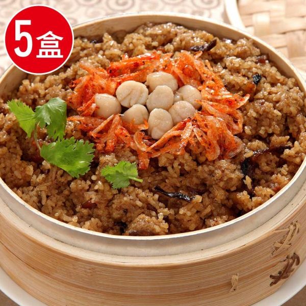 【常溫】櫻花蝦干貝香菇米糕5盒組(250g/盒) 常溫 滷味 米糕 櫻花蝦 干貝