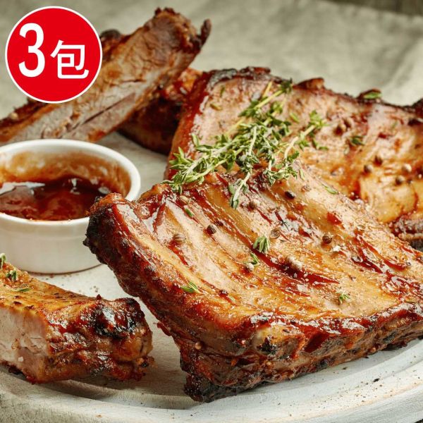 金廚郭家宇秘製豬肋排3包組400g(固形物:350g) 金牌師傅 郭家宇 豬肋排 戰斧豬排 豬排