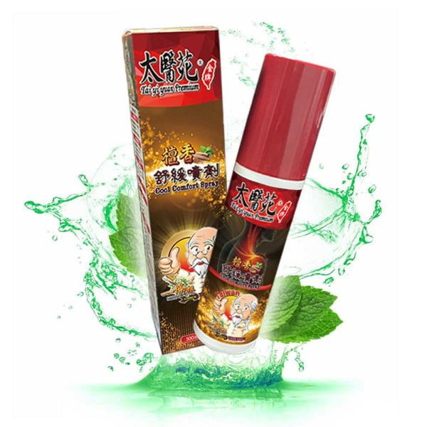 Sandalwood Cool Comfort Spray 100ml sandalwood soothing spray, sandalwood spray, gentle soothing spray, relaxation spray, large-area relief, post-workout recovery, woody scent spray, muscle relaxation spray, pain relief spray