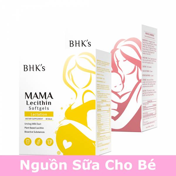 【Combo】Viên nang mềm Lecithin cho phụ nữ mang thai & Viên nang lợi sữa cho phụ nữ sau sinh BHK's【Nguồn sữa cho bé】 