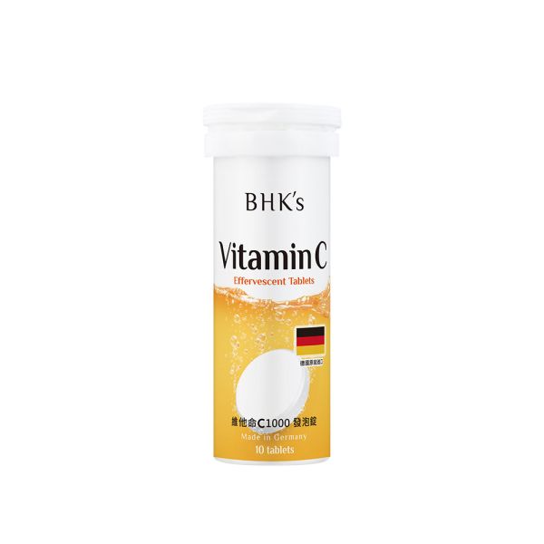 BHK's 維他命C1000 發泡錠 橘子口味 (10粒/瓶) 