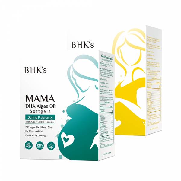 【Combo】Viên nang mềm dầu tảo biển DHA cho phụ nữ mang thai & Viên nang mềm Lecithin cho phụ nữ mang thai BHK's【Mẹ bầu an tâm】 