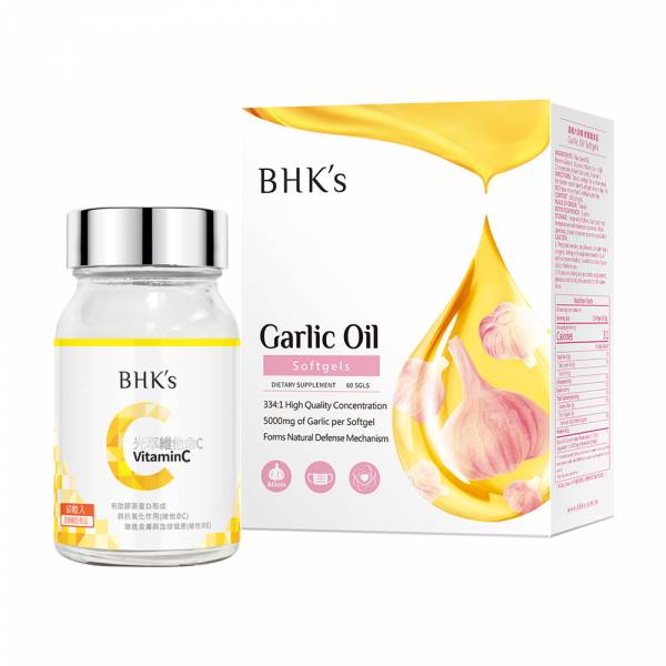 【Combo】Viên nang chiết xuất tỏi cô đặc & Viên nén hai lớp vitamin C BHK's【Phòng chống bệnh tật】 