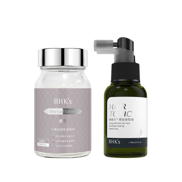 BHK's 法絲淨爽組 婕漾(60粒/瓶)+婕絲生豐盈養髮液(70ml/瓶) 