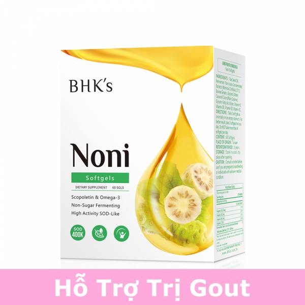 Viên nang mềm chiết xuất từ quả nhàu BHK's【Hỗ trợ trị Gout】 