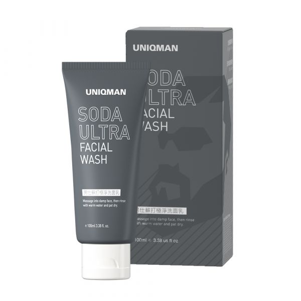 UNIQMAN 男仕蘇打極淨洗面乳(100ml/條) 