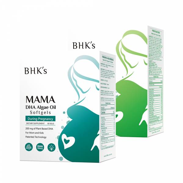 【Combo】Viên nang mềm dầu tảo biển DHA cho phụ nữ mang thai & Viên nén vitamin tổng hợp cho phụ nữ mang thai BHK's 【Mẹ khỏe bé thông minh】 