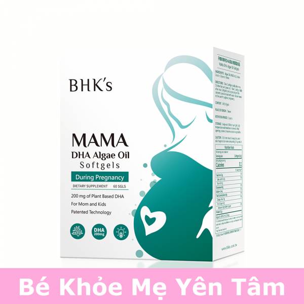 Viên nang mềm dầu tảo biển DHA cho phụ nữ mang thai BHK's độc quyền sáng chế【Bé khỏe mẹ yên tâm】 