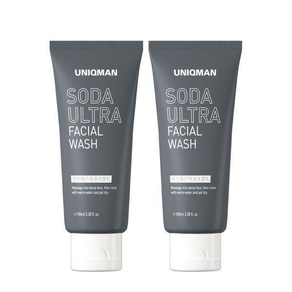 UNIQMAN 男仕蘇打極淨洗面乳(100ml/條)2條組 