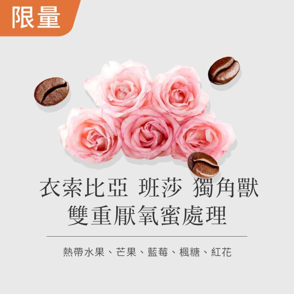 《玫瑰& 芒果風味》衣索比亞 班莎 獨角獸 雙重厭氧蜜處理 • 單品咖啡豆200g/100g 咖啡豆推薦,精品咖啡豆,網購咖啡豆推薦,衣所比亞咖啡豆,網購咖啡豆專門店