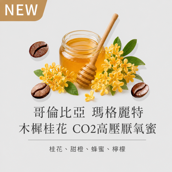 《桂花&蜂蜜》哥倫比亞 瑪格麗特 ⽊樨桂花 CO2⾼壓厭氧蜜 • 單品咖啡豆200g/100g 咖啡豆,咖啡豆購買,網購咖啡豆,咖啡豆推薦