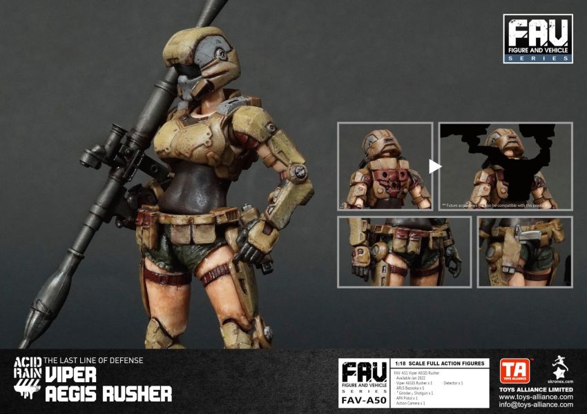 酸雨戰爭 FAV-A50 Viper AEGIS Rusher 蝮蛇埃癸斯衝擊者 酸雨戰爭,劉斯傑,TOYS ALLIANCE ACID RAIN Preorder,可動公仔,酸雨,設計師公仔,遊戲,酸雨戰爭現貨,酸雨戰爭公鹿小隊,酸雨戰爭動畫,酸雨戰爭購買,酸雨戰爭介紹,酸雨戰爭wiki,香港設計師,蝮蛇埃癸斯衝擊者,FAV-A50