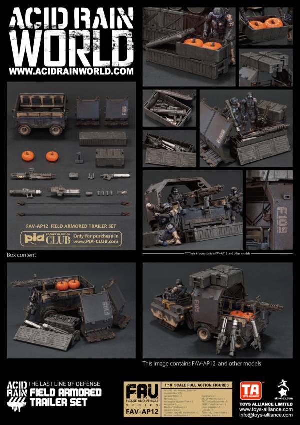 酸雨戰爭 FAV-AP12 野戰裝甲拖車套裝 酸雨戰爭,劉斯傑,TOYS ALLIANCE ACID RAIN Preorder,可動公仔,酸雨,設計師公仔,遊戲,酸雨戰爭現貨,酸雨戰爭公鹿小隊,酸雨戰爭動畫,酸雨戰爭購買,酸雨戰爭介紹,酸雨戰爭wiki,香港設計師,野戰裝甲拖車套裝,FAV-AP12