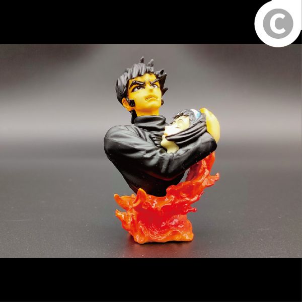 FIGUAX 永井豪 DYANMIC GAME BLOCK  惡魔人 01 不動明 胸像盒玩 中古品-C級 