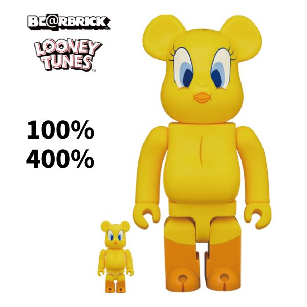 BE@RBRICK 100%&400% set TWEETY Be@rbrick,庫柏力克,BEARBICK,藝術家,TWEETY,聯名熊