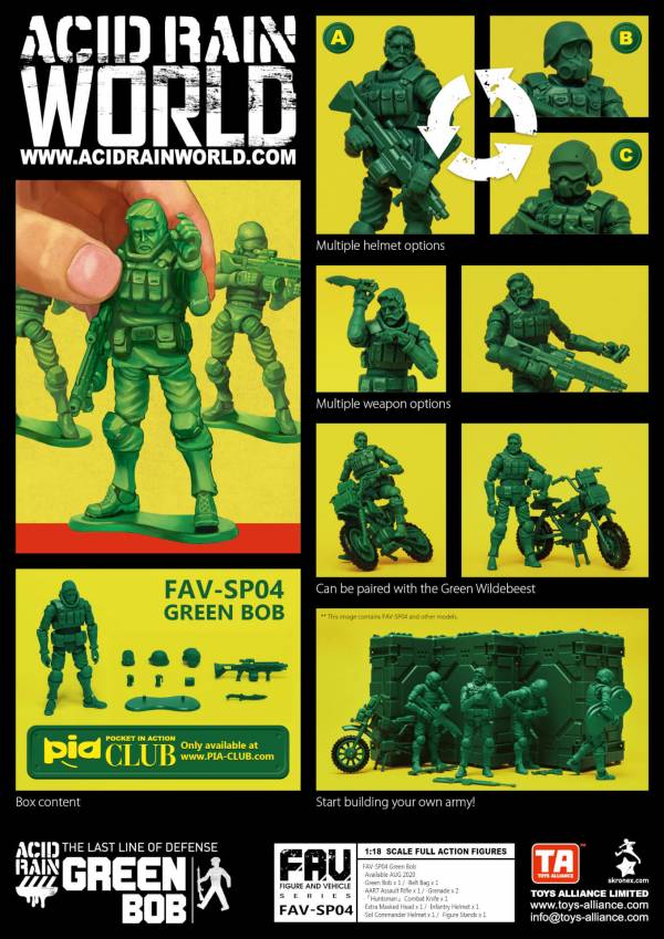 酸雨戰爭 FAV-SP04 綠BOB老兵 酸雨戰爭,劉斯傑,TOYS ALLIANCE ACID RAIN Preorder,可動公仔,酸雨,設計師公仔,遊戲,酸雨戰爭現貨,酸雨戰爭公鹿小隊,酸雨戰爭動畫,酸雨戰爭購買,酸雨戰爭介紹,酸雨戰爭wiki,香港設計師,綠BOB老兵,FAV-SP04