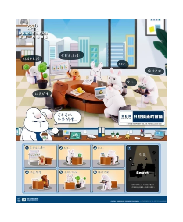 【TOYS ALLIANCE】Monday BRUCE MBR-A06 星期一的布魯斯 第六彈(只想摸魚的會議)一中盒6入 