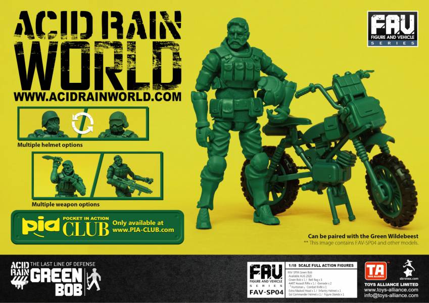 酸雨戰爭 FAV-SP04 綠BOB老兵 酸雨戰爭,劉斯傑,TOYS ALLIANCE ACID RAIN Preorder,可動公仔,酸雨,設計師公仔,遊戲,酸雨戰爭現貨,酸雨戰爭公鹿小隊,酸雨戰爭動畫,酸雨戰爭購買,酸雨戰爭介紹,酸雨戰爭wiki,香港設計師,綠BOB老兵,FAV-SP04