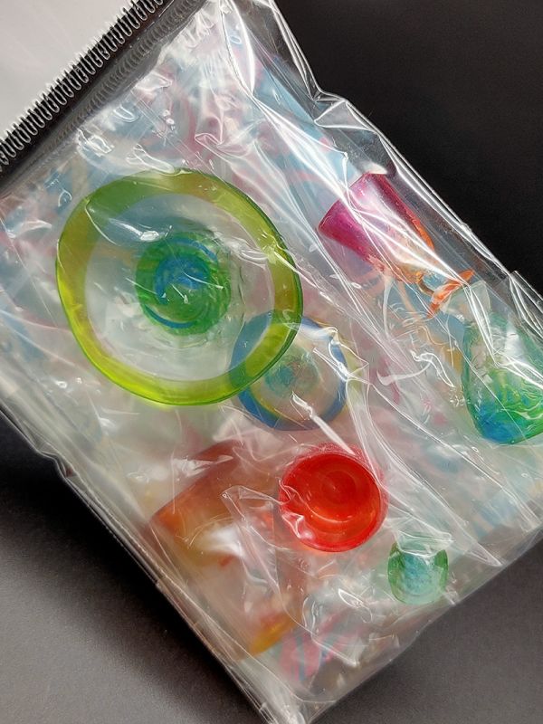 RE-MENT 袖珍系列 夢幻食器 餐具 單售 3號 琉球玻璃 食玩 盒玩 中古品-A級 