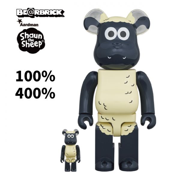 BE@RBRICK 100%&400% set Shaun 笑笑羊 Be@rbrick,庫柏力克,BEARBICK,藝術家,Shaun,聯名熊