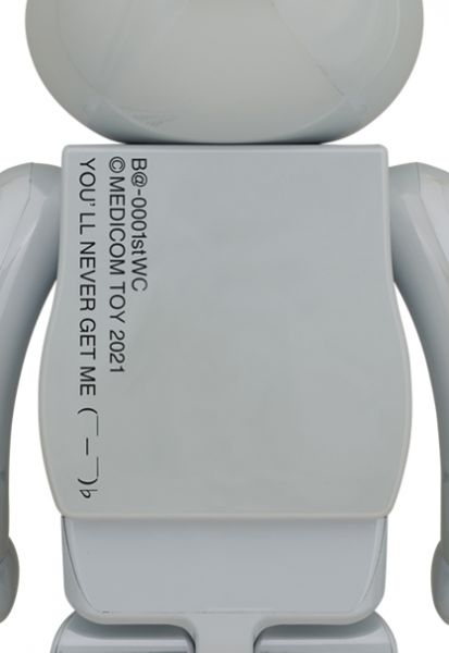 庫柏力克熊 BE@RBRICK 1000% 1st Model White Chrome 