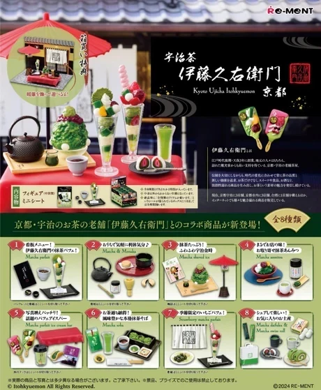 【RE-MENT】聯名系列 歡迎來到茶的世界 京都宇治茶 伊藤久右衛門 一中和8入 