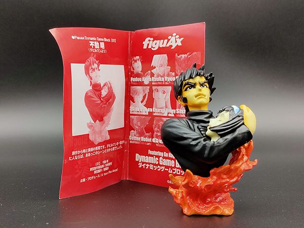 FIGUAX 永井豪 DYANMIC GAME BLOCK  惡魔人 01 不動明 胸像盒玩 中古品-C級 