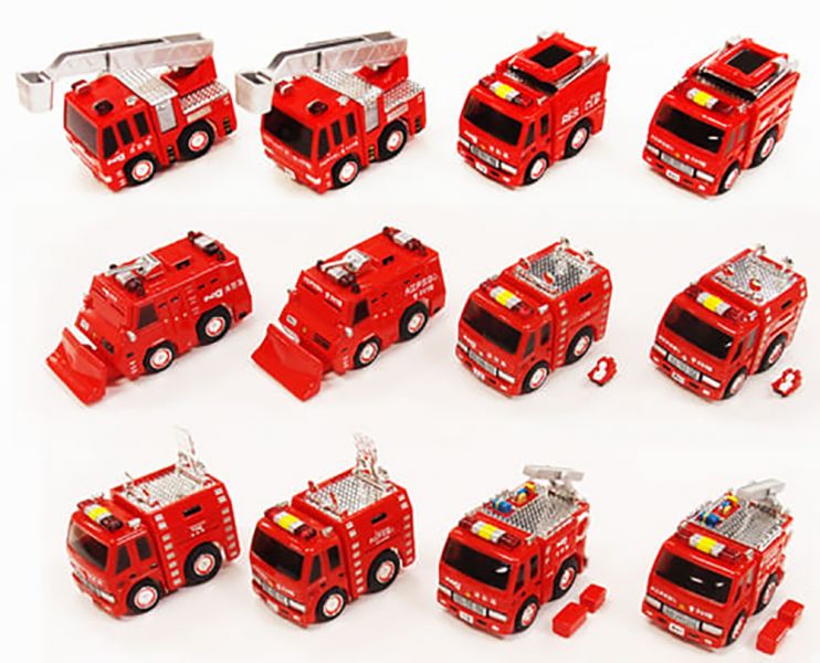 TAKARA CHORO Q  消防隊 內部再現 阿Q車 迴力車 盒玩 一中盒 全12種 中古品-S級 