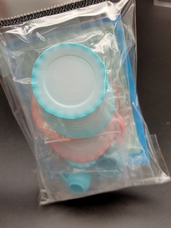 RE-MENT 袖珍系列 夢幻食器 餐具 單售 12號 褶邊花園杯盤組 食玩 盒玩 中古品-A級 
