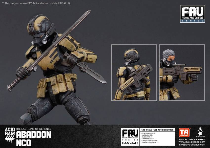 酸雨戰爭 FAV-A43 Acid Rain 地獄士官 酸雨戰爭,劉斯傑,TOYS ALLIANCE ACID RAIN Preorder,可動公仔,酸雨,設計師公仔,遊戲,酸雨戰爭現貨,酸雨戰爭公鹿小隊,酸雨戰爭動畫,酸雨戰爭購買,酸雨戰爭介紹,酸雨戰爭wiki,香港設計師,FAV-A43, Acid Rain,地獄士官