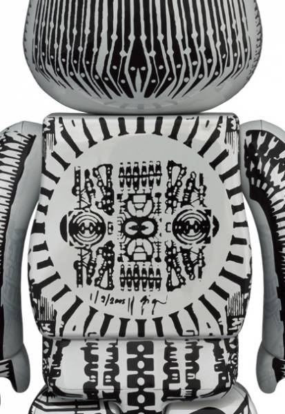 庫柏力克熊 BE@RBRICK 100%&400% H.R.GIGER WHITE CHROME Ver 珍珠白 
