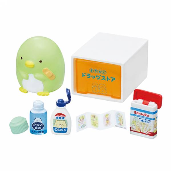 RE-MENT 角落生物系列 生活藥局 一中盒 8入 藥妝店,藥局