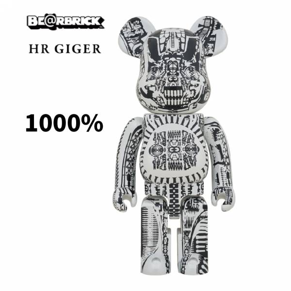 庫柏力克熊 BE@RBRICK 1000% H.R.GIGER WHITE CHROME Ver 珍珠白 