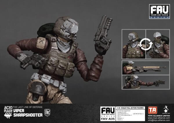 酸雨戰爭 FAV-A35 Viper Sharpshooter 蝮蛇神槍手 酸雨戰爭,劉斯傑,TOYS ALLIANCE ACID RAIN Preorder,可動公仔,酸雨,設計師公仔,遊戲,酸雨戰爭現貨,酸雨戰爭公鹿小隊,酸雨戰爭動畫,酸雨戰爭購買,酸雨戰爭介紹,酸雨戰爭wiki,香港設計師,蝮蛇神槍手,FAV-A35