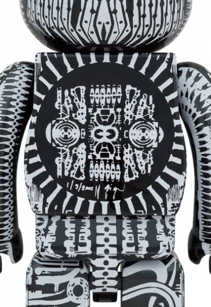 庫柏力克熊 BE@RBRICK 1000% H.R.GIGER BLACK CHROME Ver 黑 