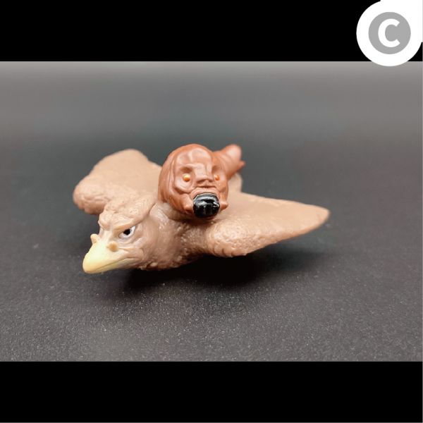 BANDAI 怪獸王俱樂部 哥吉拉 指偶 拉頓 與 摩斯拉幼蟲 1964年 中古品-C級 