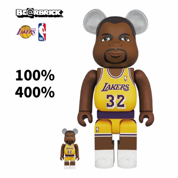 庫柏力克熊 BE@RBRICK 100%&400% set Magic Johnson (Los Angeles Lakers) 