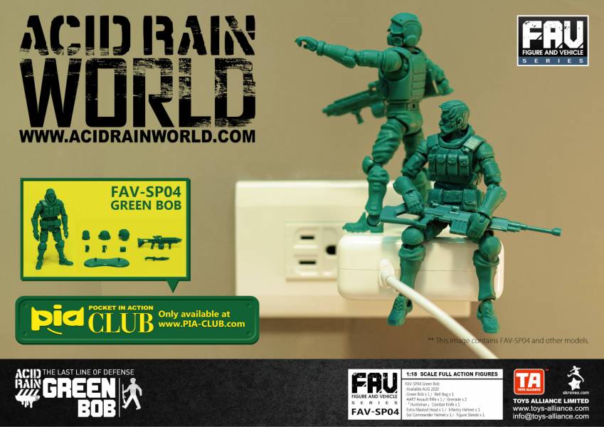 酸雨戰爭 FAV-SP04 綠BOB老兵 酸雨戰爭,劉斯傑,TOYS ALLIANCE ACID RAIN Preorder,可動公仔,酸雨,設計師公仔,遊戲,酸雨戰爭現貨,酸雨戰爭公鹿小隊,酸雨戰爭動畫,酸雨戰爭購買,酸雨戰爭介紹,酸雨戰爭wiki,香港設計師,綠BOB老兵,FAV-SP04