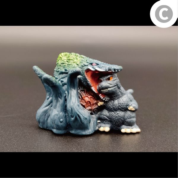 BANDAI 怪獸王俱樂部 哥吉拉 指偶  哥吉拉 vs 碧奧蘭蒂1989年 中古品-C級 
