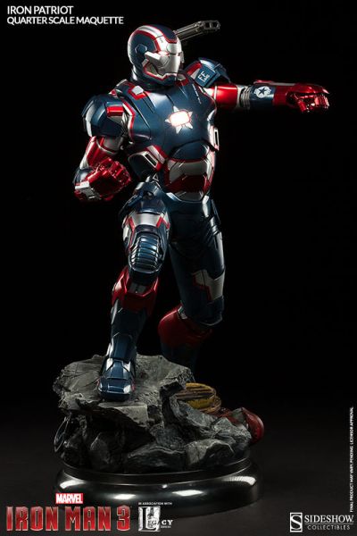SIDESHOW ＃300370 鋼鐵人3 鋼鐵愛國者 出擊姿勢雕像 SIDESHOW,300370,鋼鐵人,鋼鐵愛國者,出擊姿勢,雕像,模型,手辦