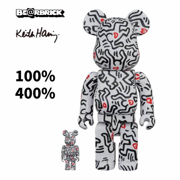庫柏力克熊 BE@RBRICK 100%&400% set Keith Haring #8 凱斯哈林 聯名款8代 