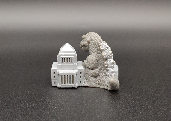 BANDAI 怪獸王俱樂部 哥吉拉 指偶 -初代 哥吉拉 與國會議事堂 1954年 中古品-C級 