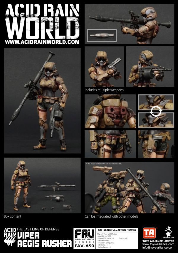 酸雨戰爭 FAV-A50 Viper AEGIS Rusher 蝮蛇埃癸斯衝擊者 酸雨戰爭,劉斯傑,TOYS ALLIANCE ACID RAIN Preorder,可動公仔,酸雨,設計師公仔,遊戲,酸雨戰爭現貨,酸雨戰爭公鹿小隊,酸雨戰爭動畫,酸雨戰爭購買,酸雨戰爭介紹,酸雨戰爭wiki,香港設計師,蝮蛇埃癸斯衝擊者,FAV-A50